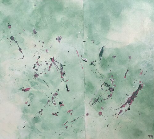 first impressions (serenity in jade) by Franziska Raffaël, Painting for Sale on Select