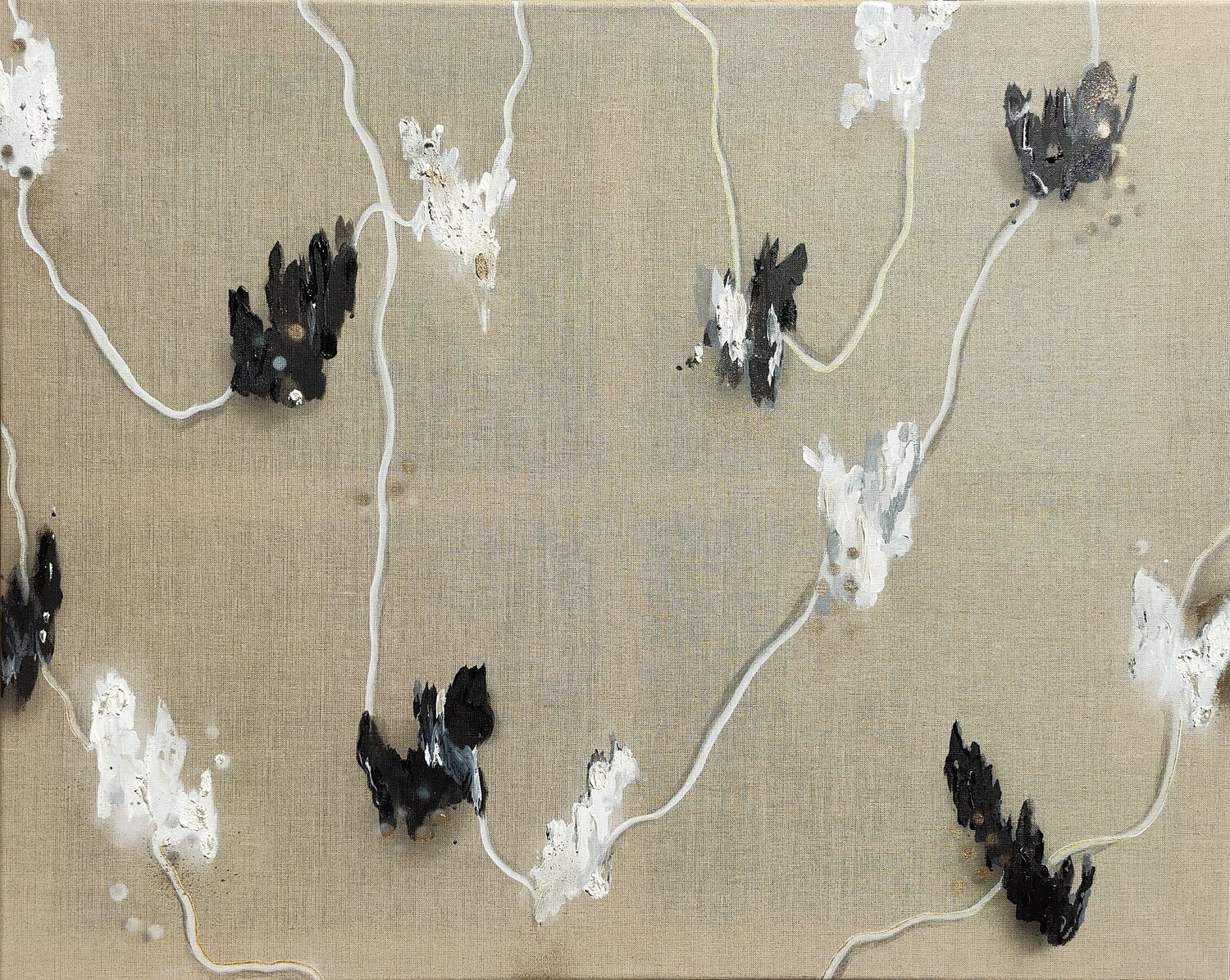 golden linings Franziska Raffaël Original painting for sale