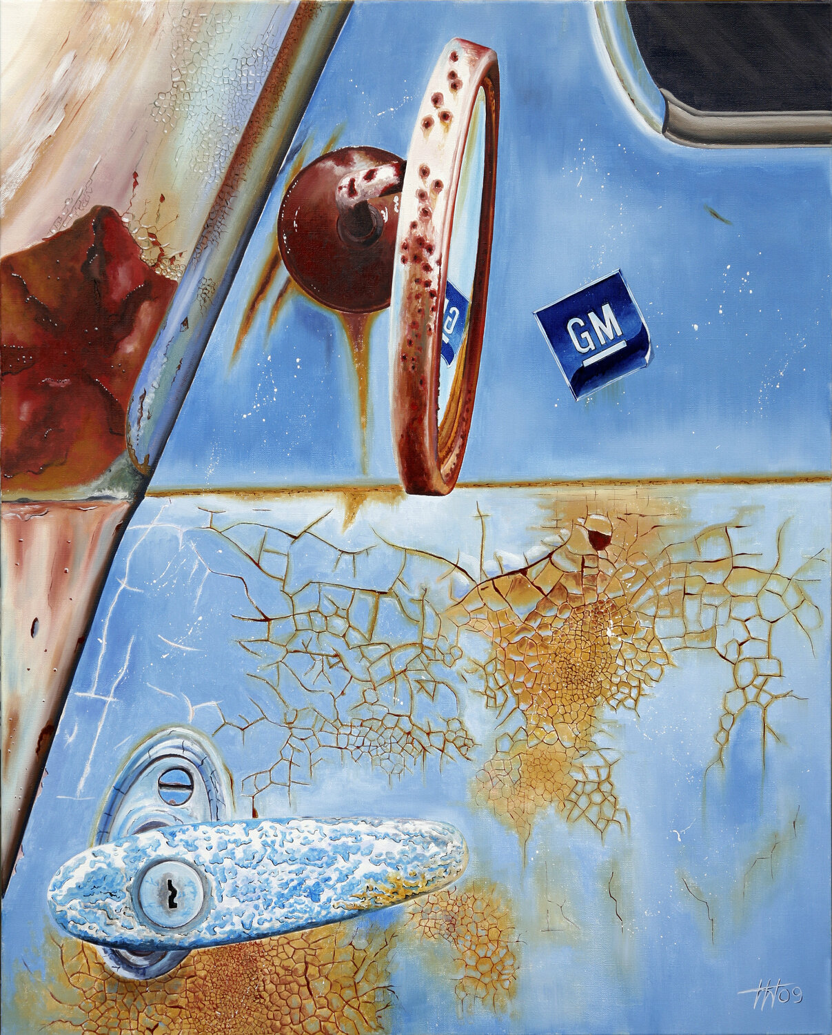 General Motors Jean Jacques Venturini Original painting for sale