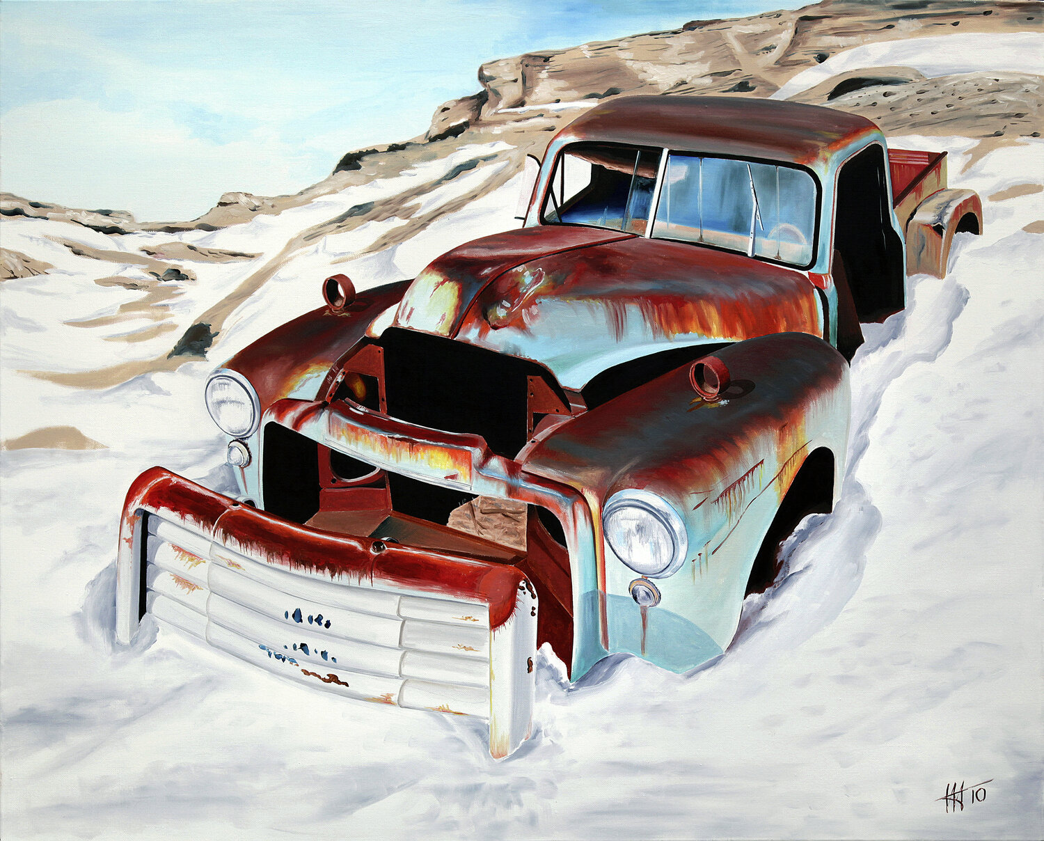 Génération pétrole / 3 Jean Jacques Venturini Original painting for sale