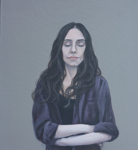 Imagine what her eyes have seen - PJ Harvey by Karoline Kroiß, Painting for Sale on Select