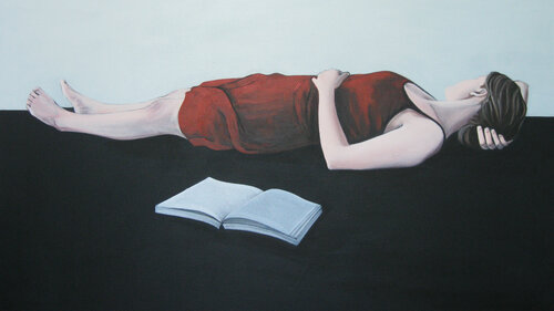 Leserin VI by Karoline Kroiß, Painting for Sale on Select