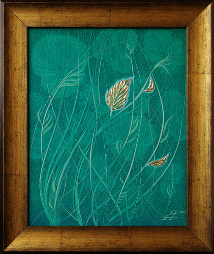 Golden Echo of the Turquoise Infinity von Alexander Jazykov, Malerei kaufen auf Select