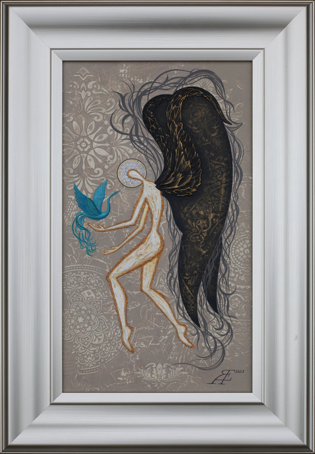 Meeting of Heavenly Beings. Alexander Jazykov Original painting for sale