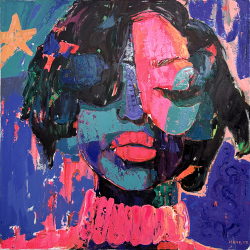 Neon Thought by Vira Hrabar, Painting for Sale on Select