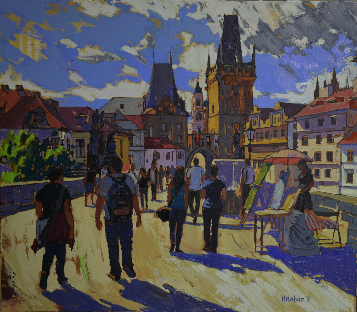 Charles Bridge, Prague. Vira Hrabar Original painting for sale
