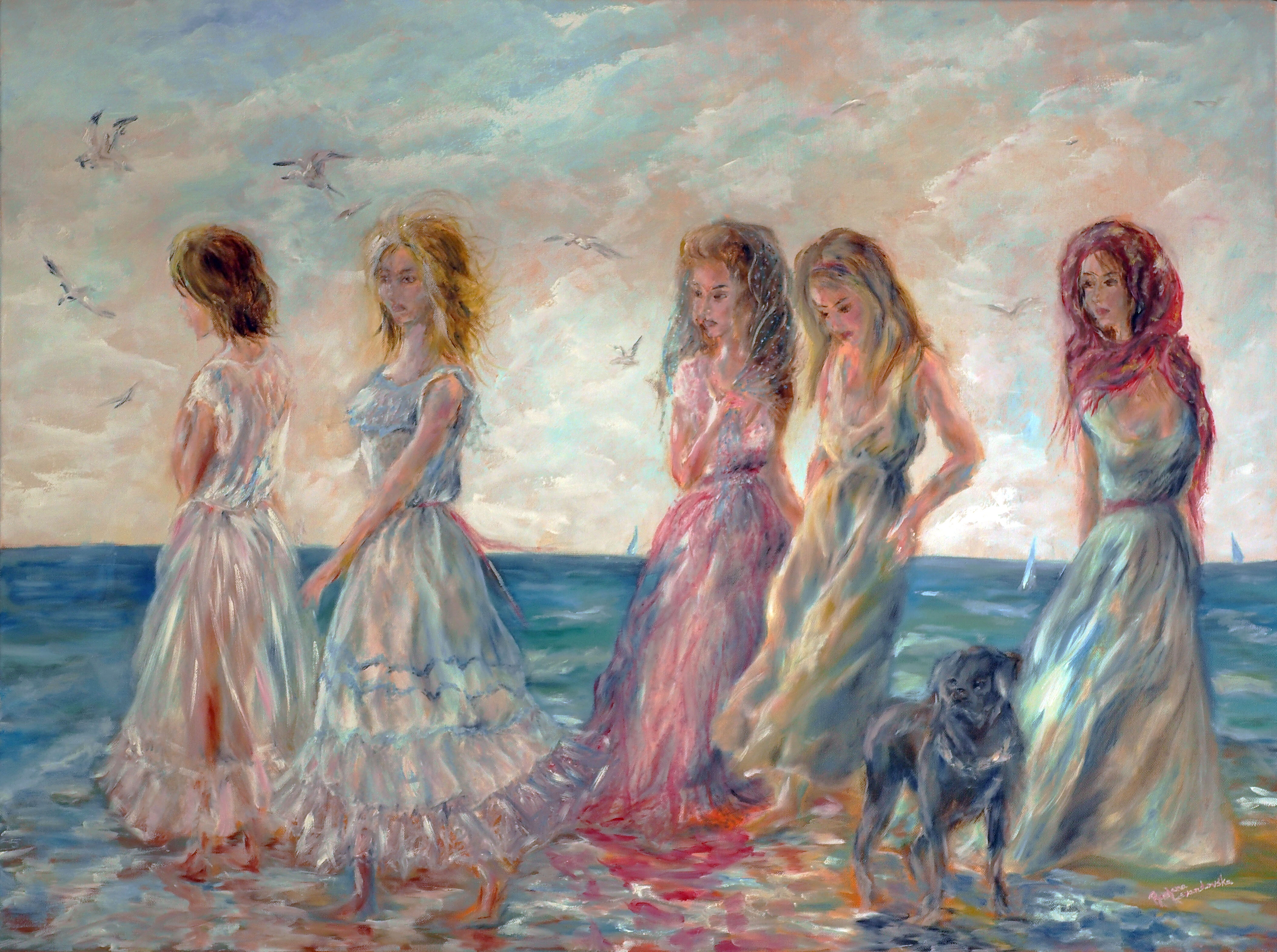 Women at the Coastline - a study