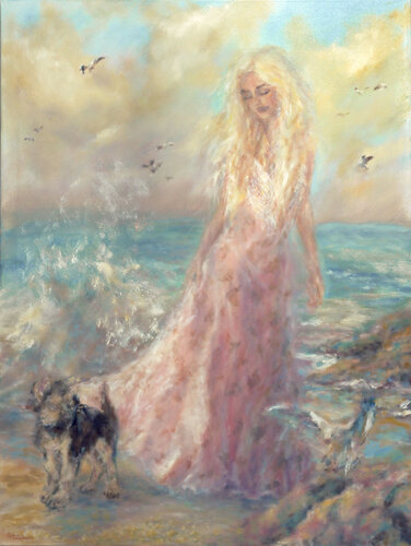 The Shoreline - a study by Ruslana Levandovska, Painting for Sale on Select