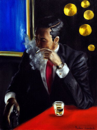Noir Reflection by Ruslana Levandovska, Painting for Sale on Select