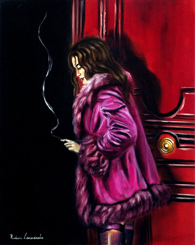 Nightfall Whispers by Ruslana Levandovska, Painting for Sale on Select