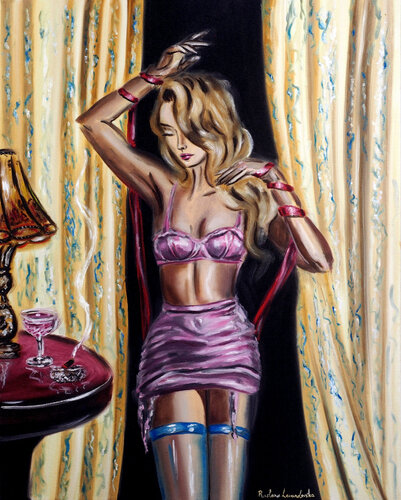 Bound in Silk by Ruslana Levandovska, Painting for Sale on Select