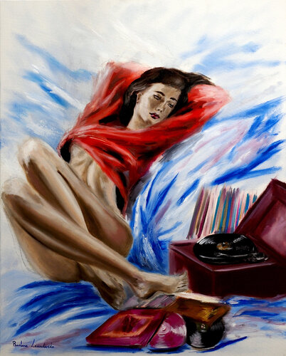 Melody of a Memory by Ruslana Levandovska, Painting for Sale on Select