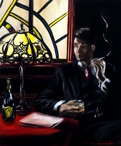 The Noir Hour by Ruslana Levandovska, Painting for Sale on Select