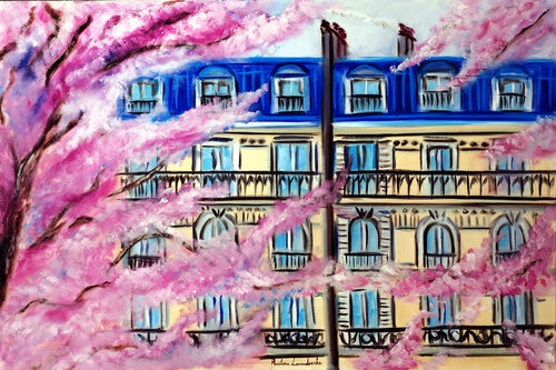 Spring in Paris by Ruslana Levandovska, Painting for Sale on Select
