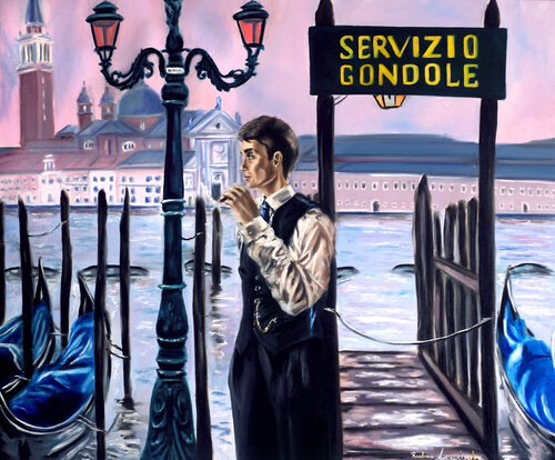 The Lavender Hour in Venice by Ruslana Levandovska, Painting for Sale on Select