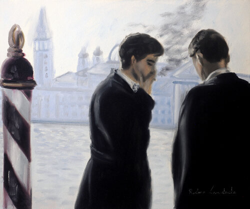 The Gentlemen of Venice by Ruslana Levandovska, Painting for Sale on Select