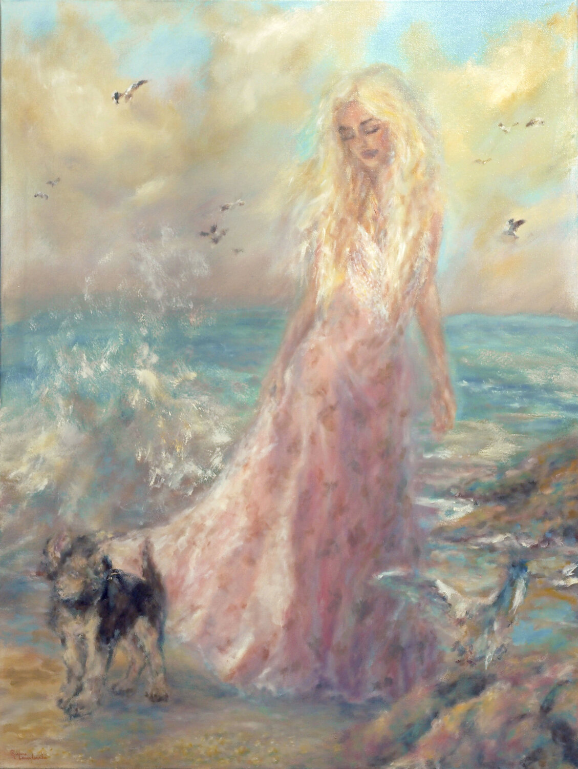 The Shoreline - a study Ruslana Levandovska Original painting for sale