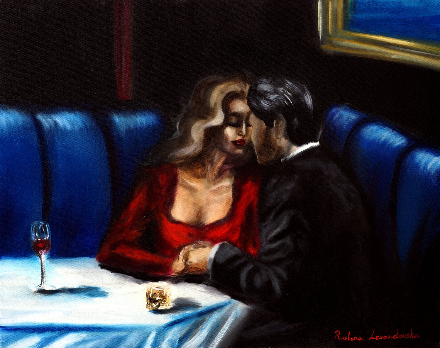 Romantic Evening Ruslana Levandovska Original painting for sale