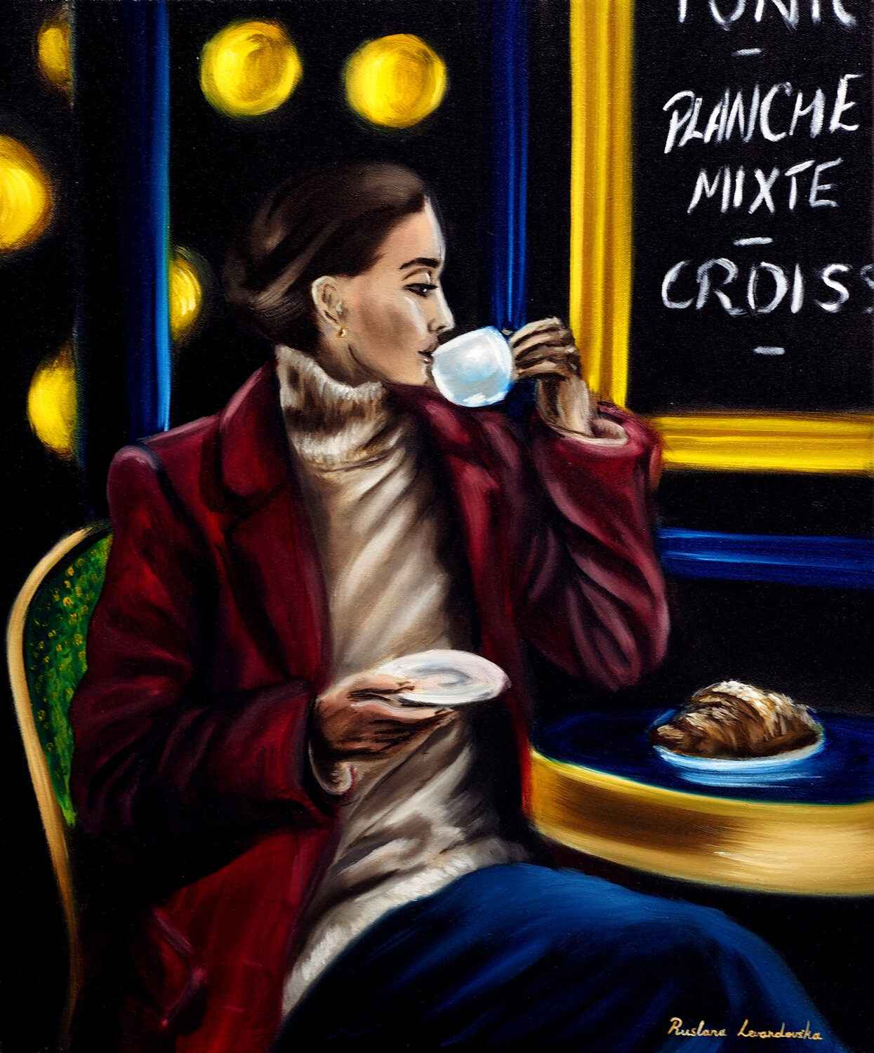 Savouring Paris Ruslana Levandovska Original painting for sale