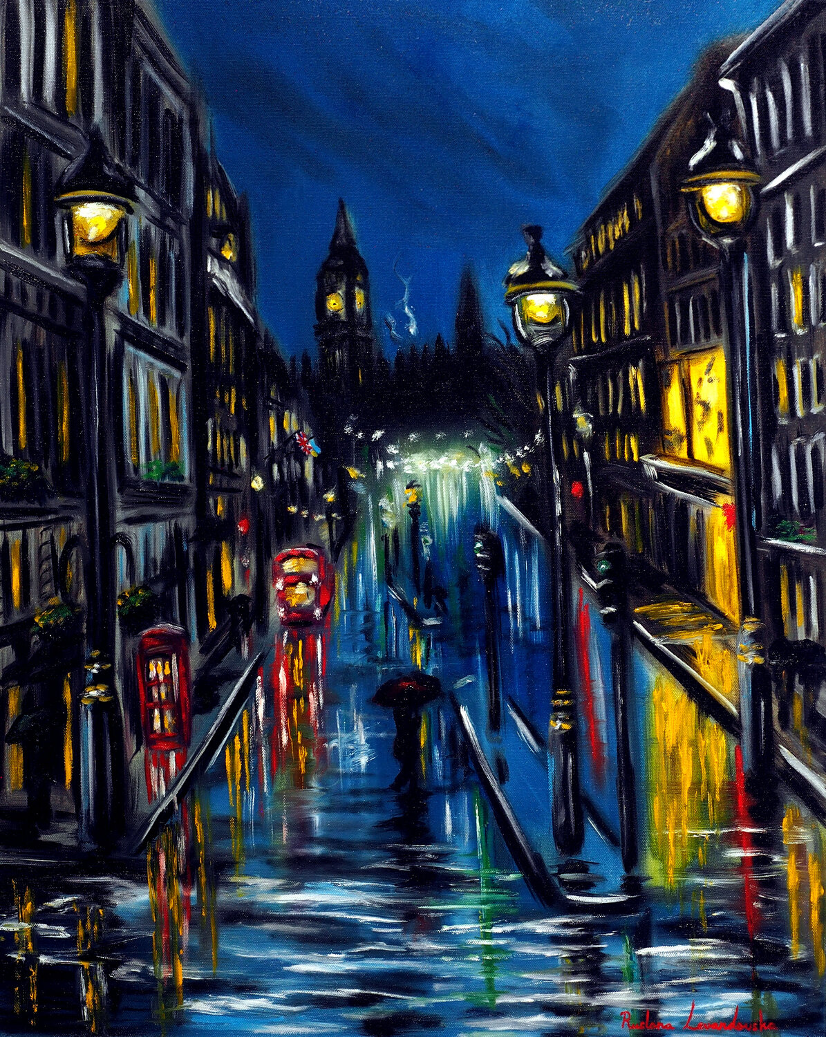 Evening London Ruslana Levandovska Original painting for sale