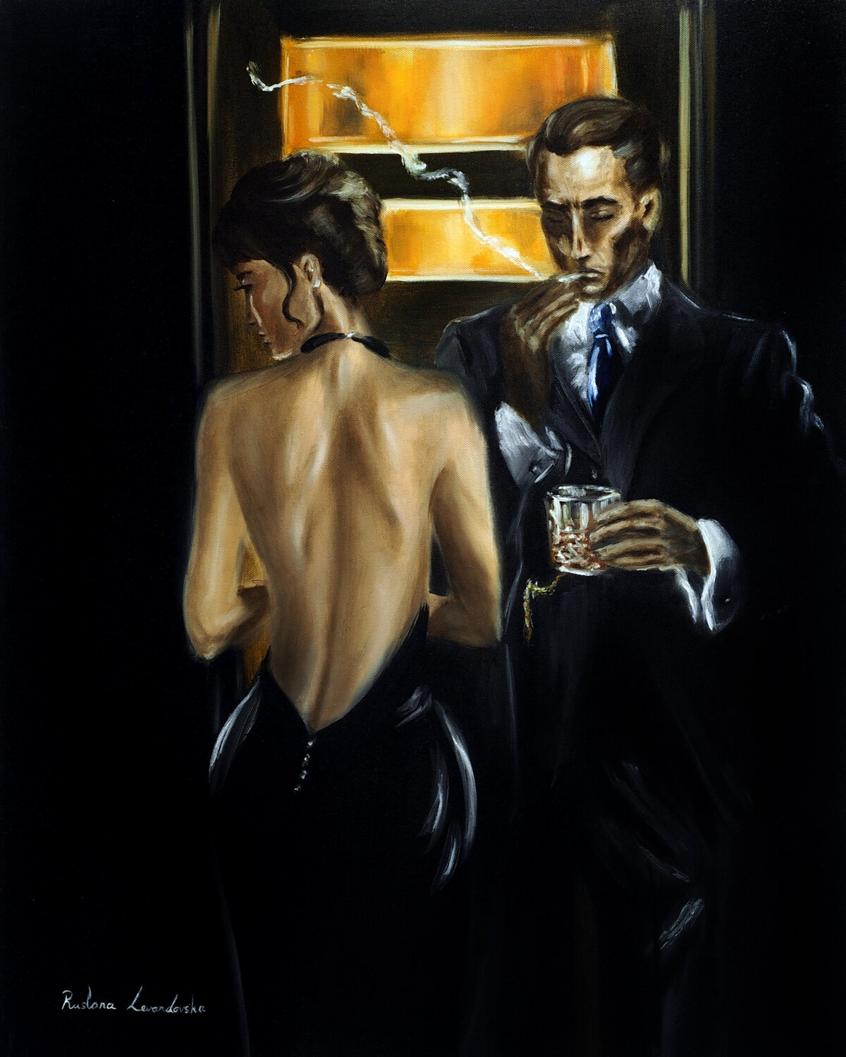 Smoke and Silk Ruslana Levandovska Original painting for sale