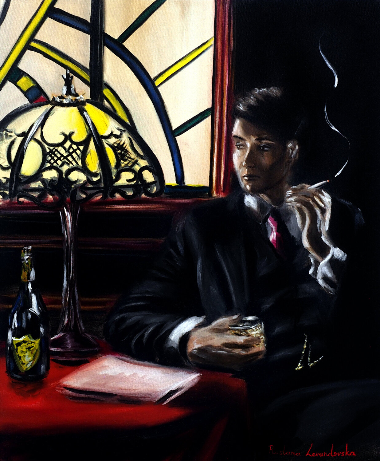The Noir Hour Ruslana Levandovska Original painting for sale