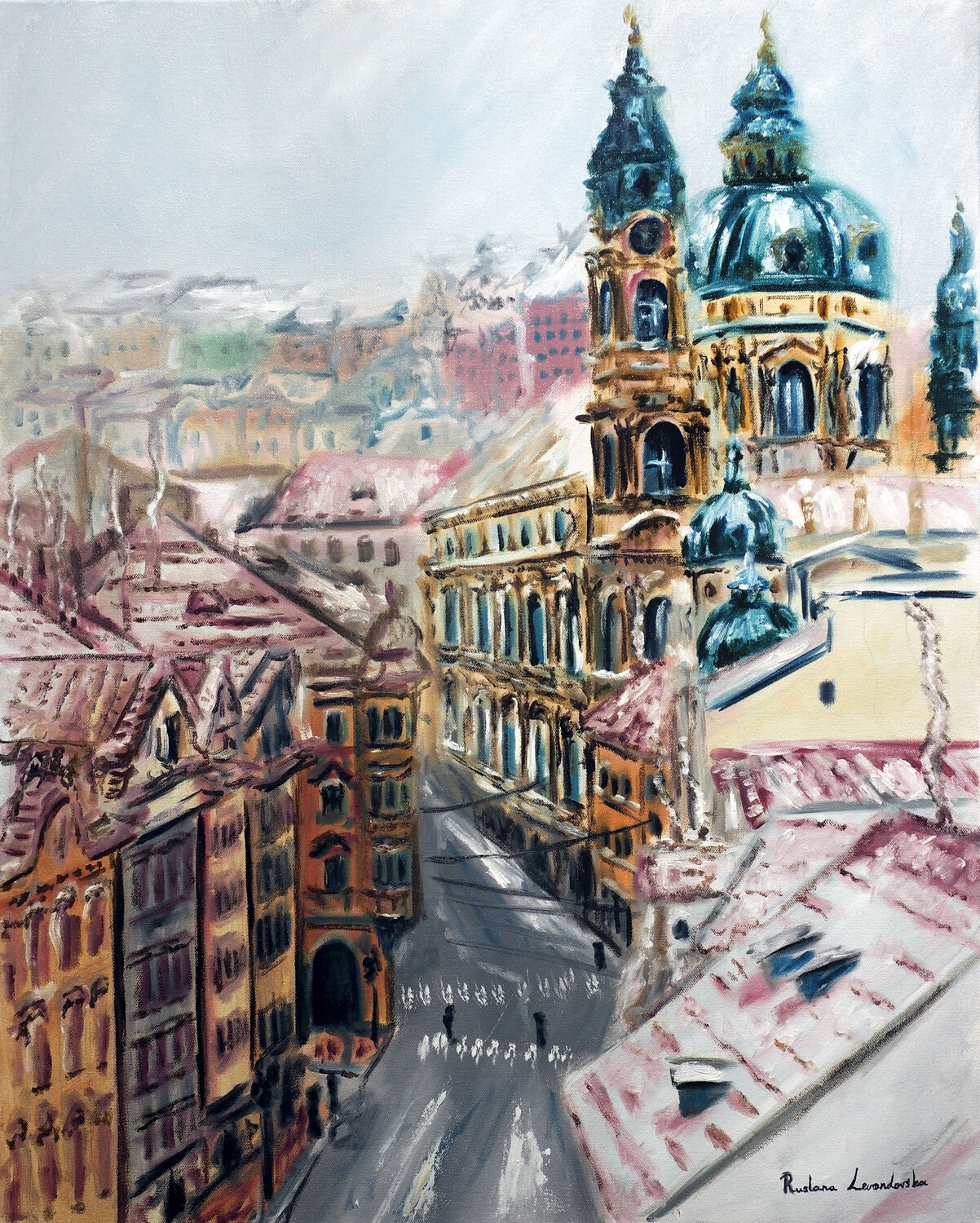 Impressions of Prague Ruslana Levandovska Original painting for sale