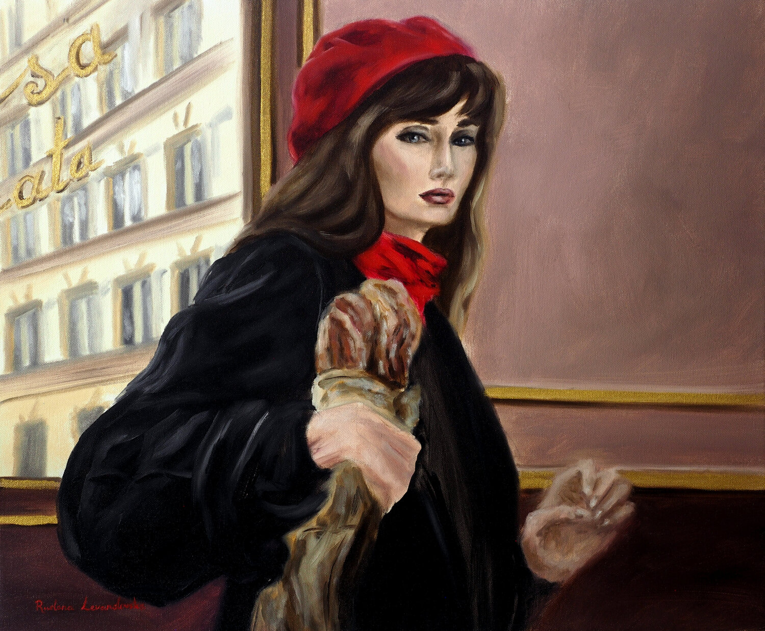 A Parisian Moment Ruslana Levandovska Original painting for sale