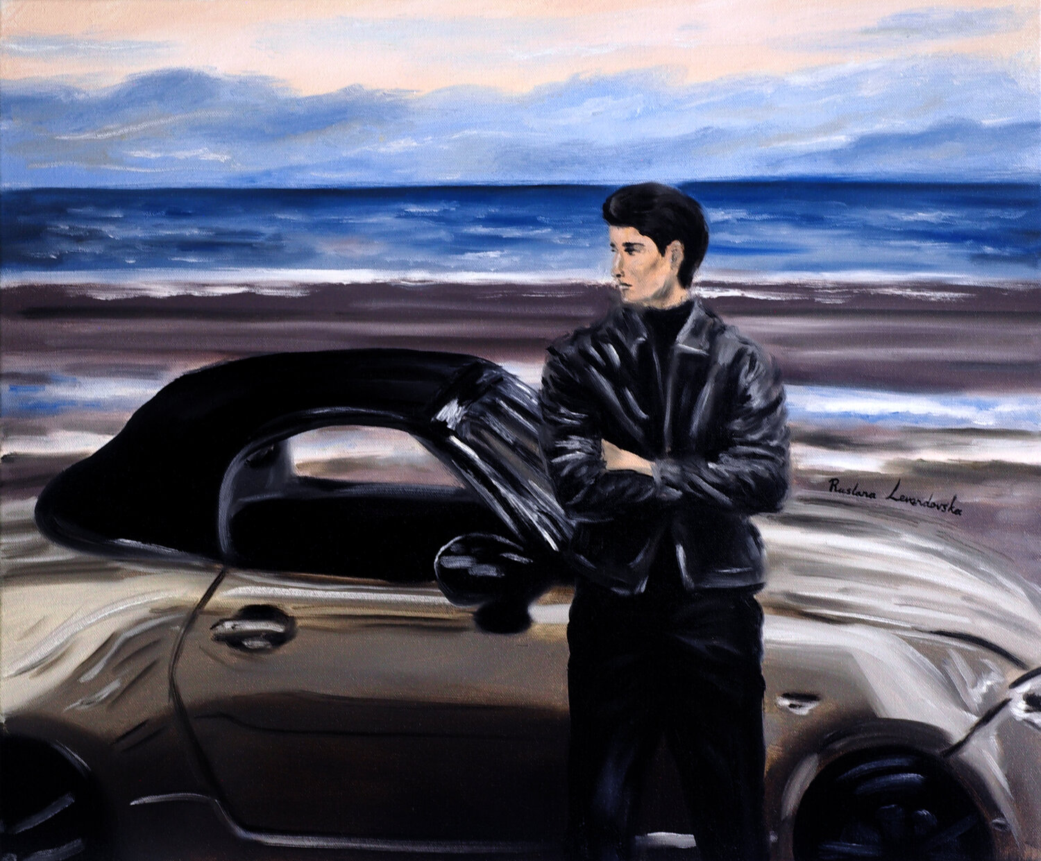 Coastal Drive Ruslana Levandovska Original painting for sale