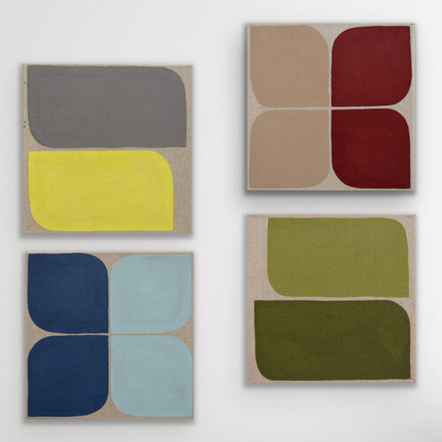 Nature formation #2 (4 pieces, each 25x25cm) by Astrid Stoeppel, Painting for Sale on Select