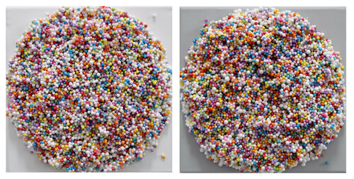 Colorful Mini Dots! diptych (2 pieces, each 20x20cm) by Astrid Stoeppel, Painting for Sale on Select