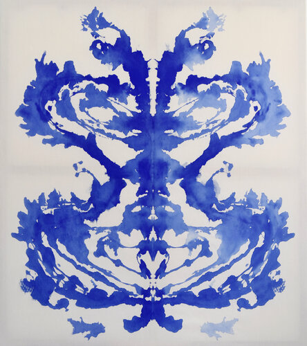 Blue Mirroring #4 (ultramarine blue) by Astrid Stoeppel, Painting for Sale on Select