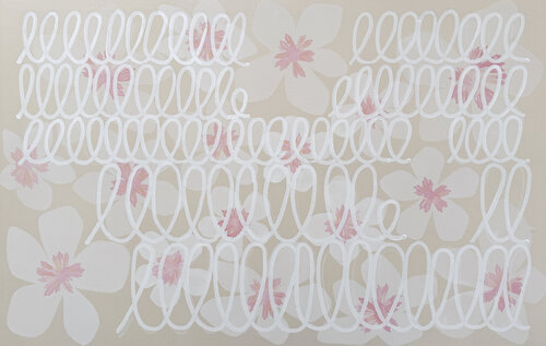 It is written in the almond blossom! by Astrid Stoeppel, Painting for Sale on Select