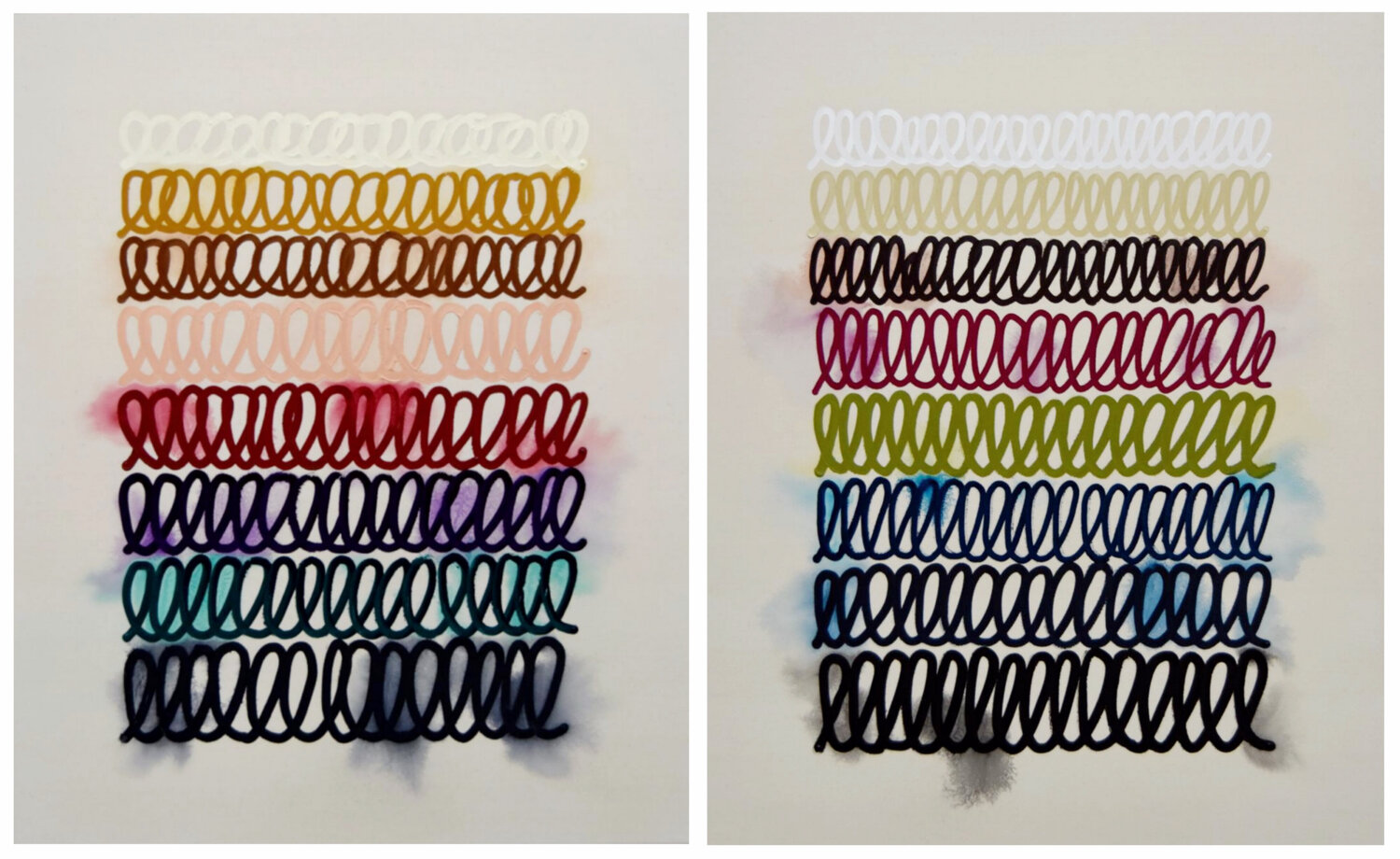 Script #7, 8 diptych (2 panels, each 100x80cm) Astrid Stoeppel Original painting for sale