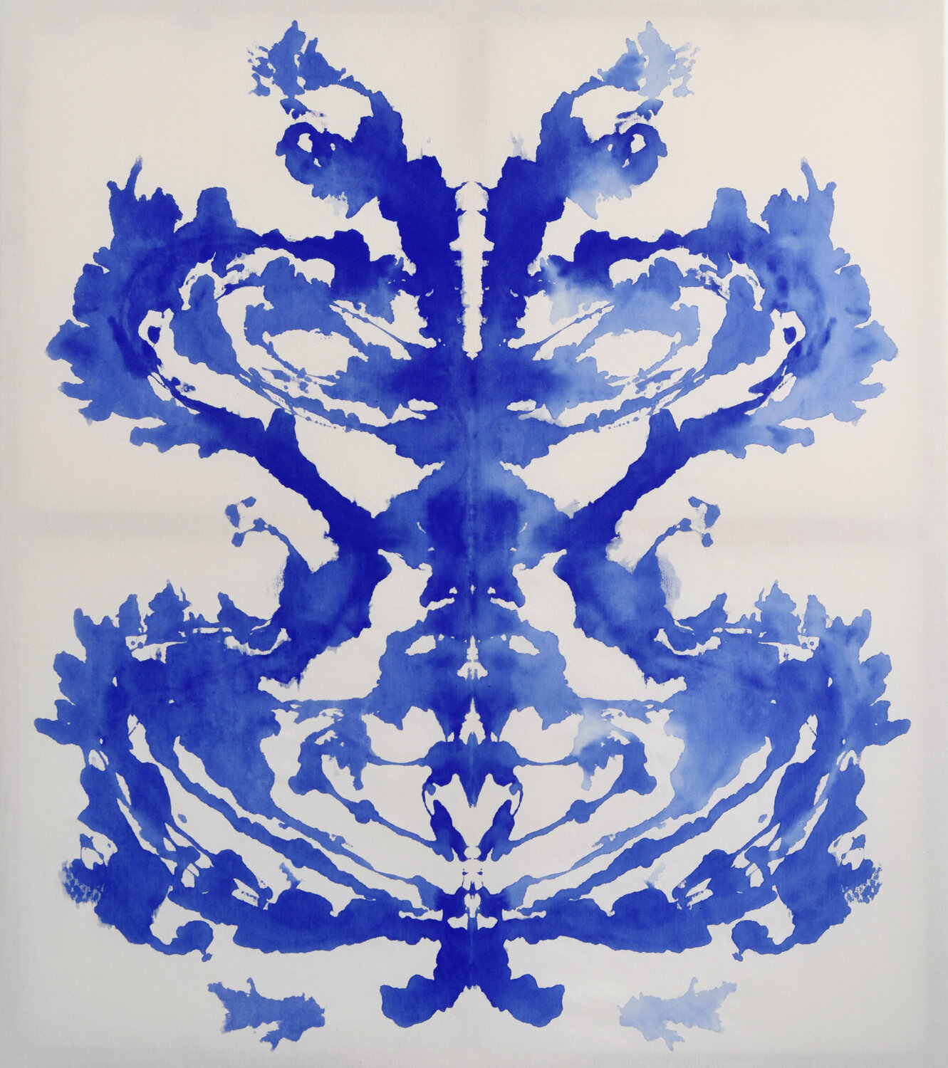 Blue Mirroring #4 (ultramarine blue) Astrid Stoeppel Original painting for sale