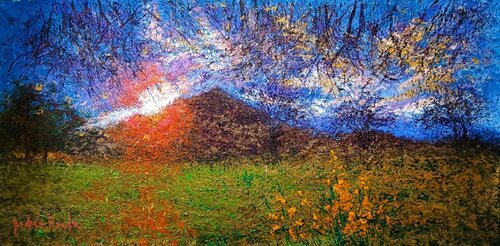 SUN AND BRONCE by Andrés Rueda, Painting for Sale on Select