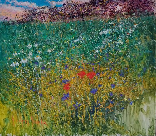SUMMER SUNSET by Andrés Rueda, Painting for Sale on Select