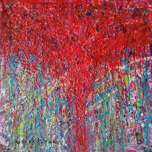 RED SURGE by Andrés Rueda, Painting for Sale on Select