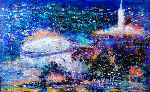 SEVILLE NIGHT GLOW by Andrés Rueda, Painting for Sale on Select