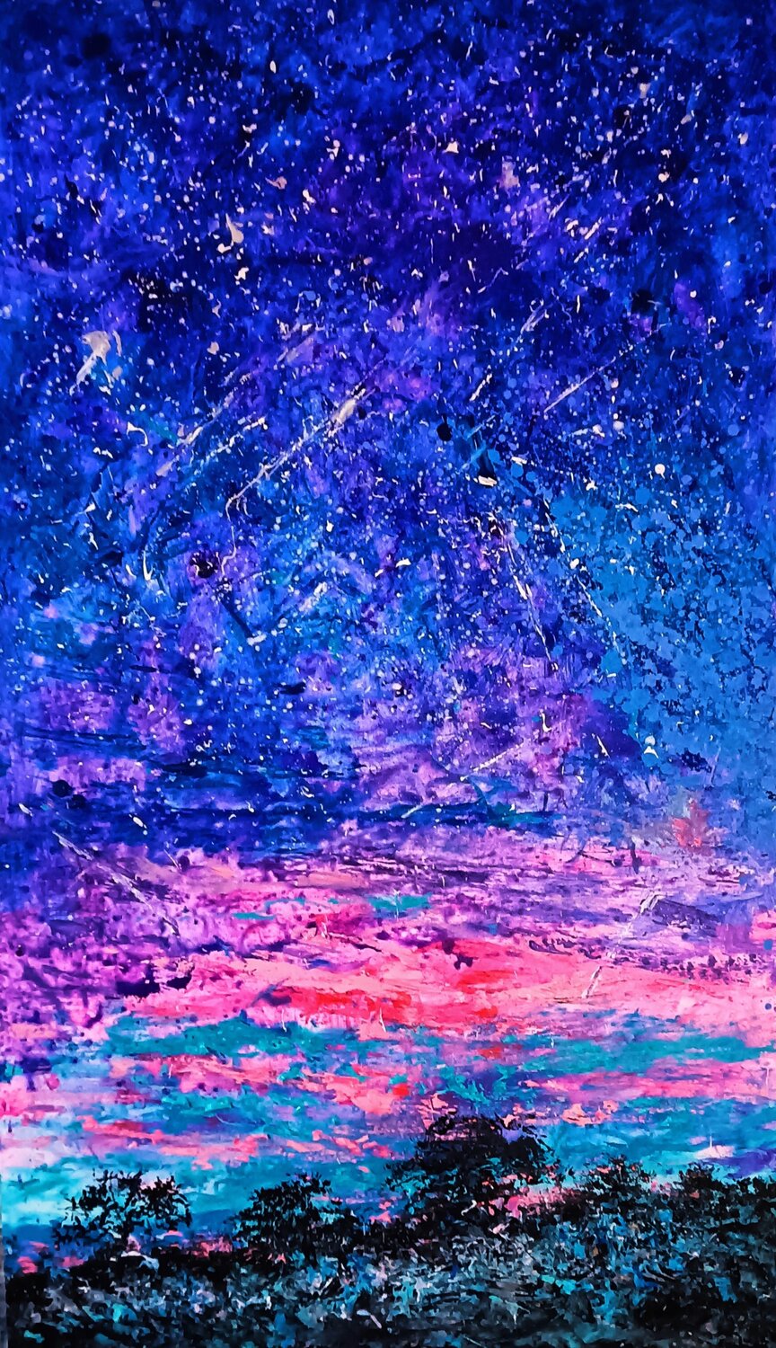 WHERE THE STARS DESCEND Andrés Rueda Original painting for sale