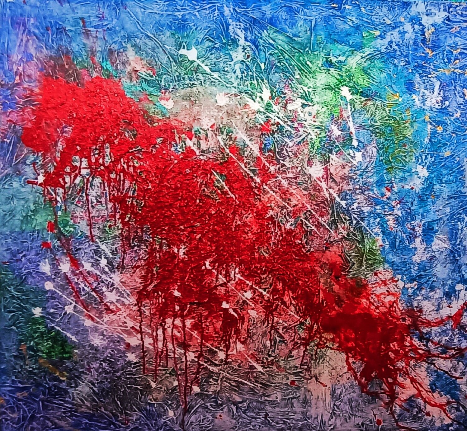 GERANIUM CURRENT Andrés Rueda Original painting for sale