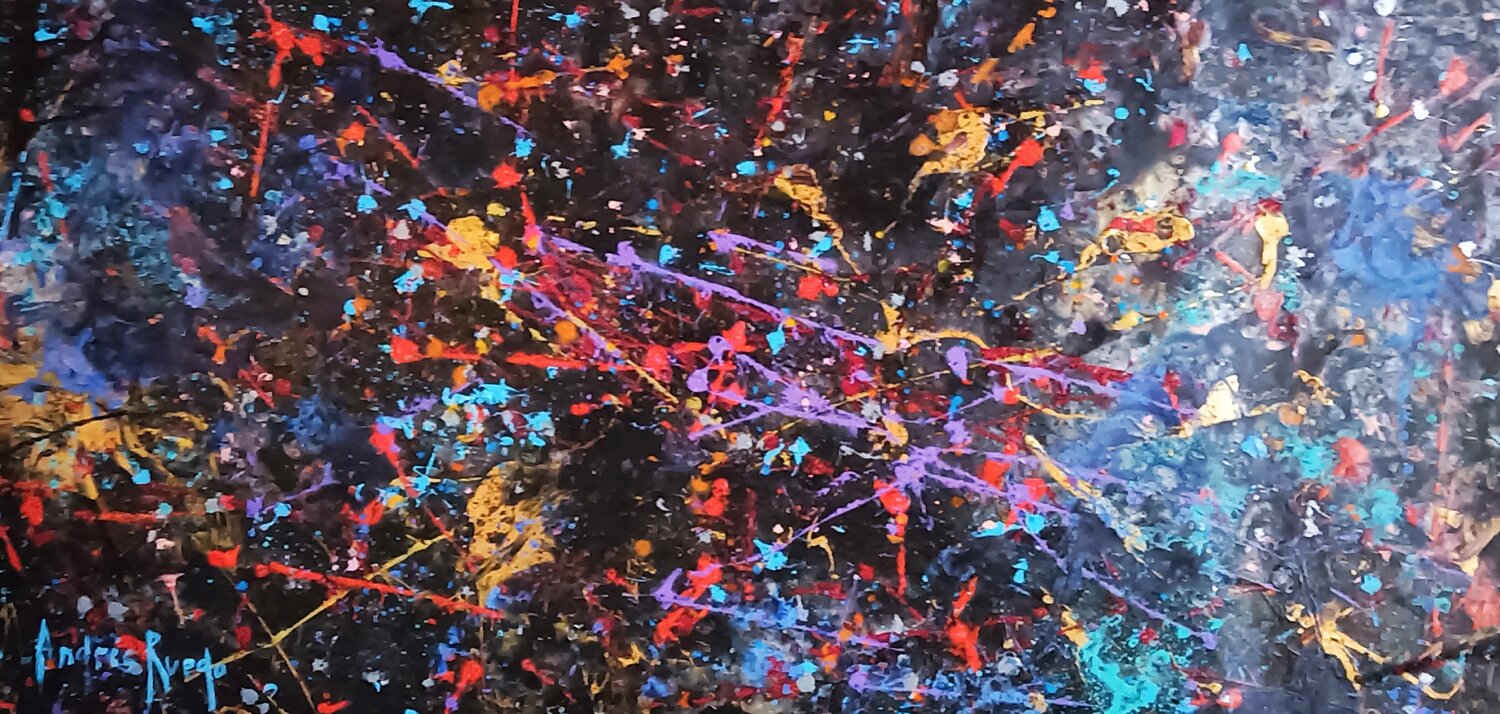 SATIN BLACK Andrés Rueda Original painting for sale