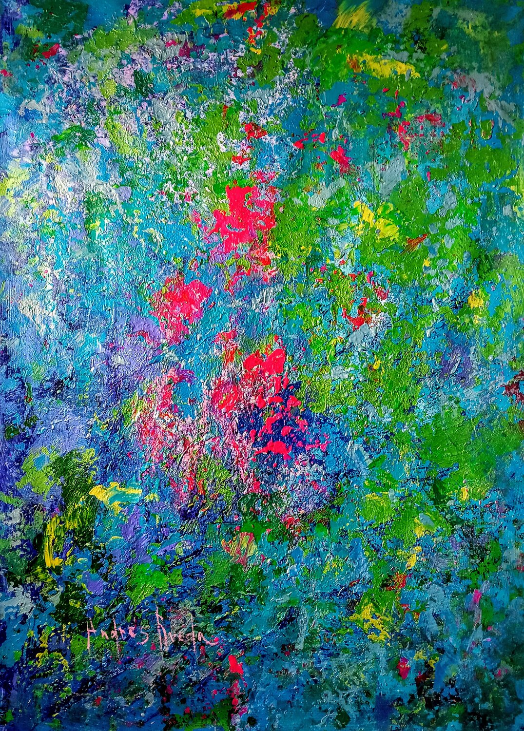 ELECTRIC MOSS Andrés Rueda Original painting for sale
