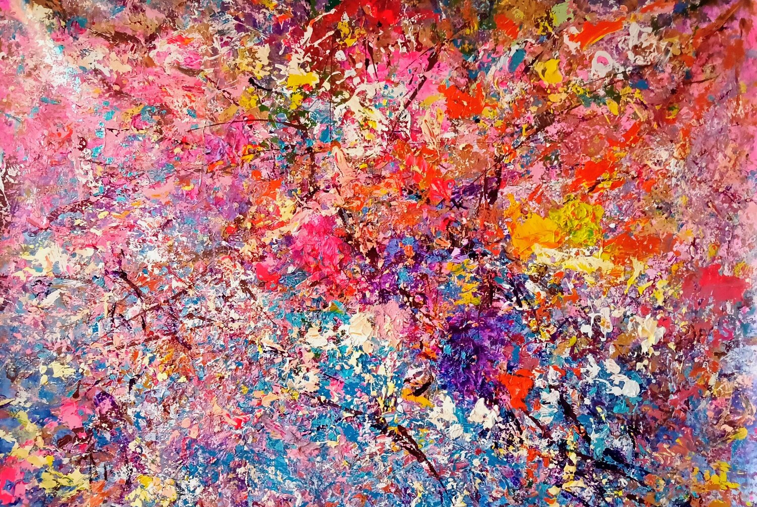 SAKURA BURST Andrés Rueda Original painting for sale