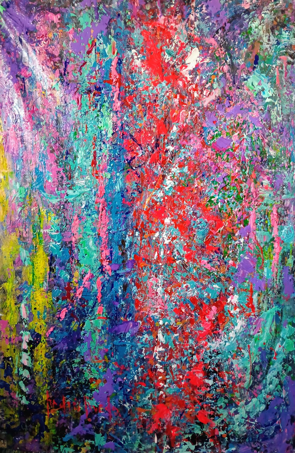 INTERRUPTED RADIANCE Andrés Rueda Original painting for sale