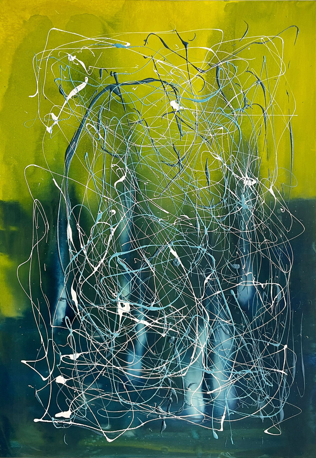 Fly into the Sea LETTERIA - LILLYLILLA' RUSSO Original painting for sale