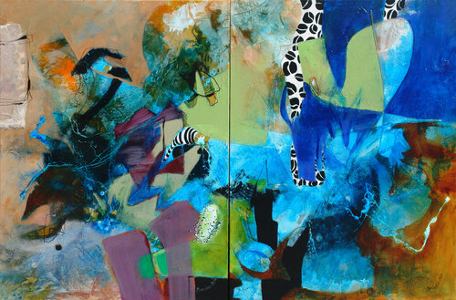 Venero II y III "DÍPTICO" by Alejandro Martínez-Peña, Painting for Sale on Select