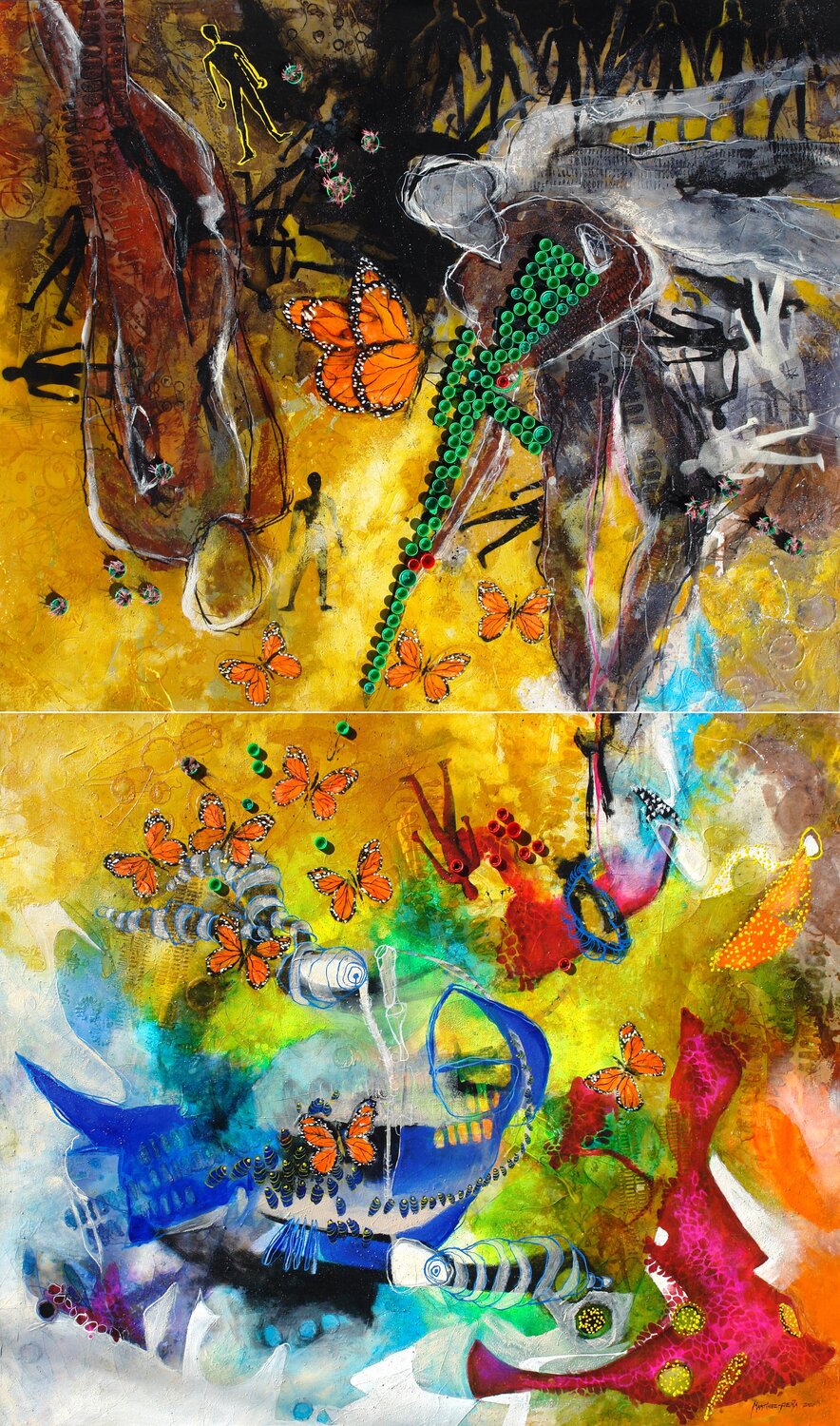 "La Esperanza I y II" (Díptico) Alejandro Martínez-Peña Original painting for sale