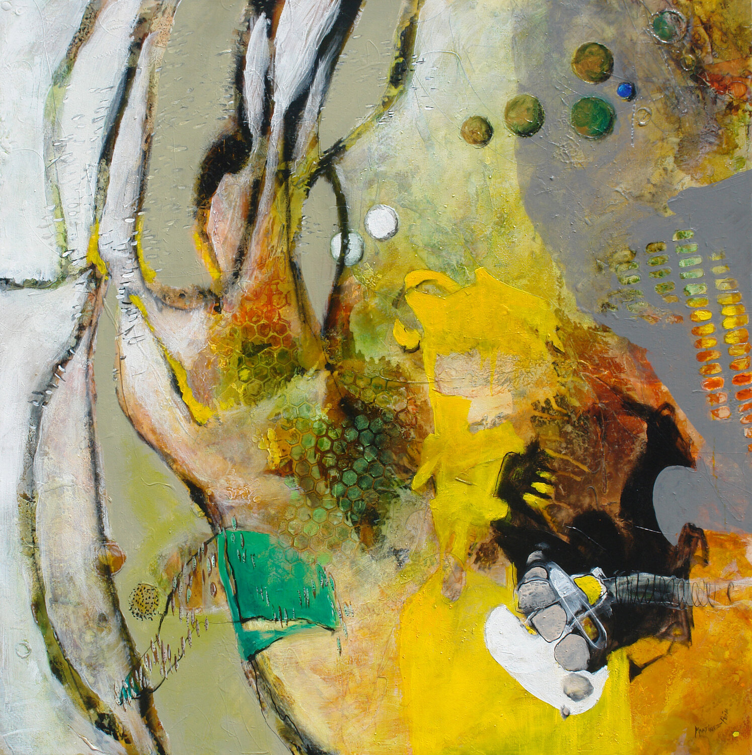 Luciérnagas V Alejandro Martínez-Peña Original painting for sale
