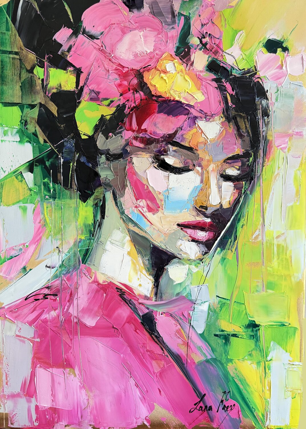 Pink Melody Lana Frey Original painting for sale